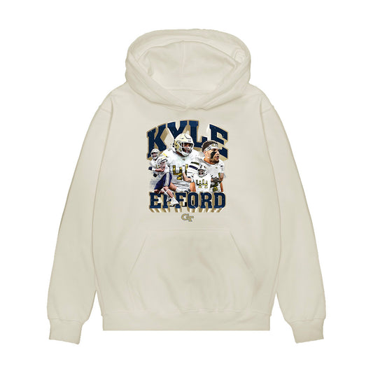 Georgia Tech - NCAA Football : Kyle Efford - Collage Premium Hooded Sweatshirt-0