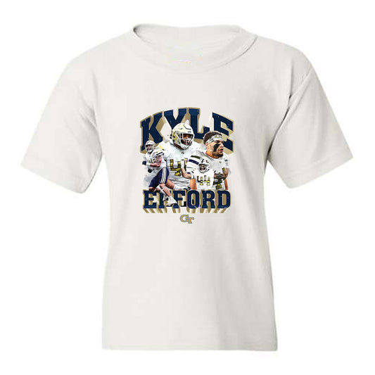 Georgia Tech - NCAA Football : Kyle Efford - Collage Youth T-Shirt-0