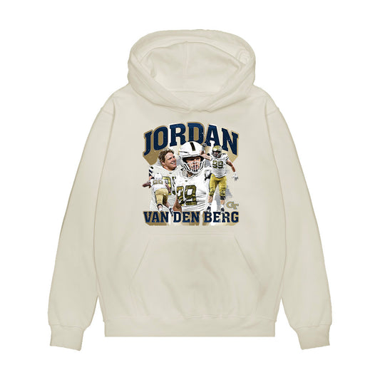Georgia Tech - NCAA Football : Jordan van den Berg - Premium Hooded Sweatshirt-0