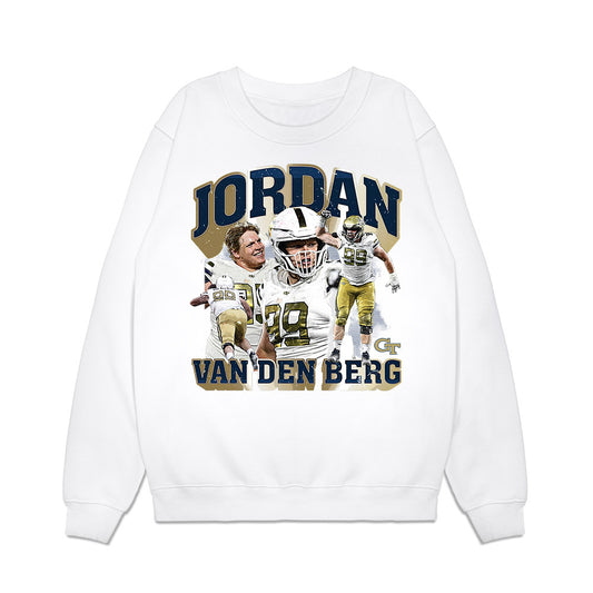 Georgia Tech - NCAA Football : Jordan van den Berg - Premium Crewneck Sweatshirt-0