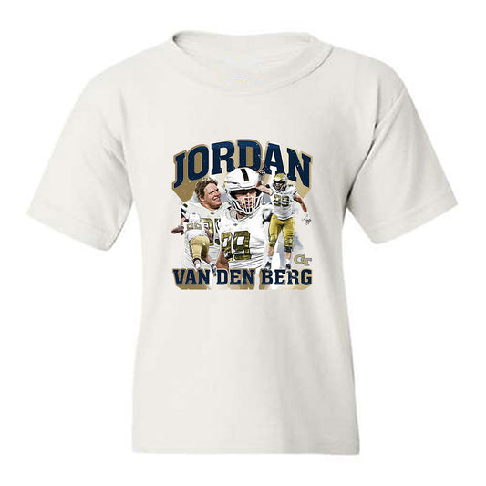 Georgia Tech - NCAA Football : Jordan van den Berg - Youth T-Shirt-0