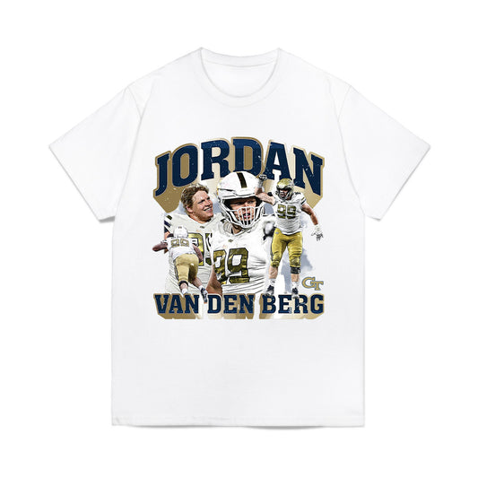 Georgia Tech - NCAA Football : Jordan van den Berg - Comfort Colors T-Shirt-0