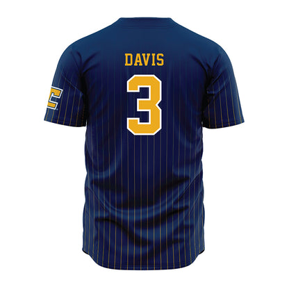 UTC - NCAA Football : Reggie Davis - Blue Jersey-1