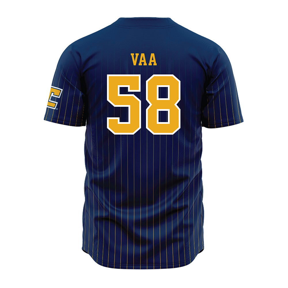 UTC - NCAA Football : Christian Vaa - Blue Jersey-1