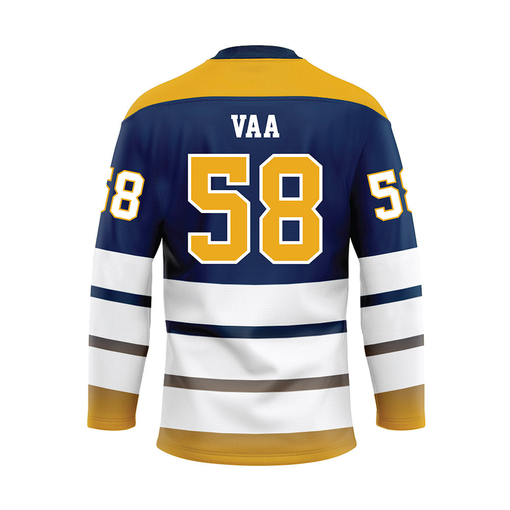 UTC - NCAA Football : Christian Vaa - Blue Hockey Jersey-1