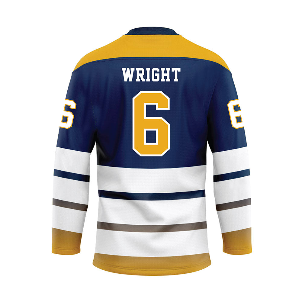 UTC - NCAA Softball : Zoe Wright - Blue Hockey Jersey-1