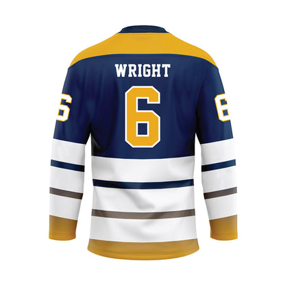 UTC - NCAA Softball : Zoe Wright - Blue Hockey Jersey-1