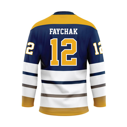 UTC - NCAA Beach Volleyball : Kenny Faychak - Blue Hockey Jersey-1