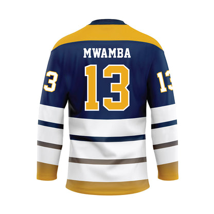 UTC - NCAA Football : Beni Mwamba - Blue Hockey Jersey-1