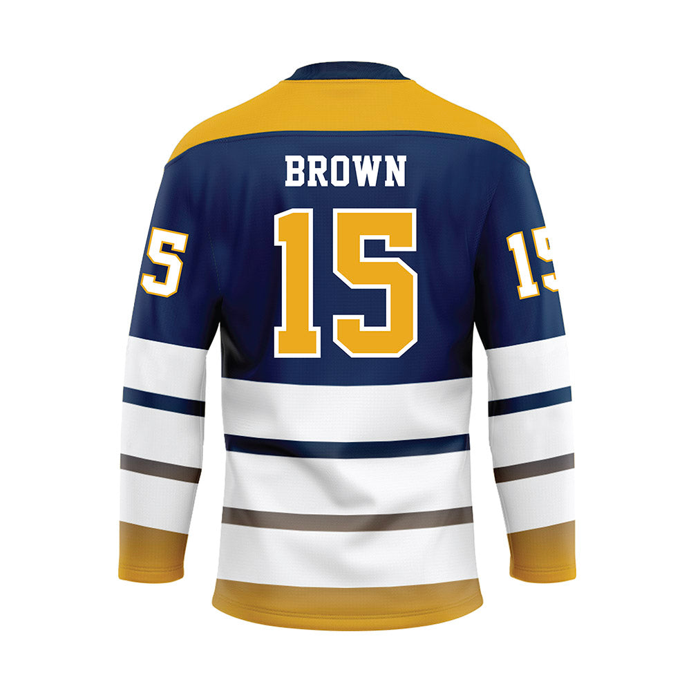 UTC - NCAA Football : Kam Brown - Blue Hockey Jersey-1