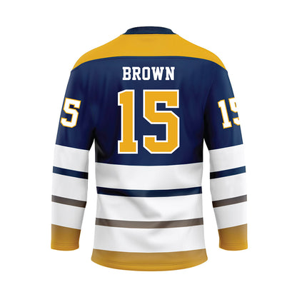 UTC - NCAA Football : Kam Brown - Blue Hockey Jersey-1