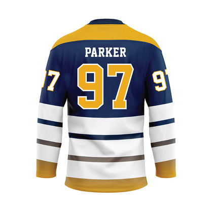UTC - NCAA Football : Xavier Parker - Blue Hockey Jersey-1