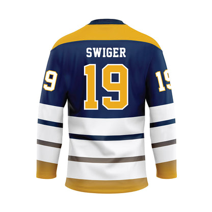 UTC - NCAA Women's Soccer : Brenna Swiger - Blue Hockey Jersey-1