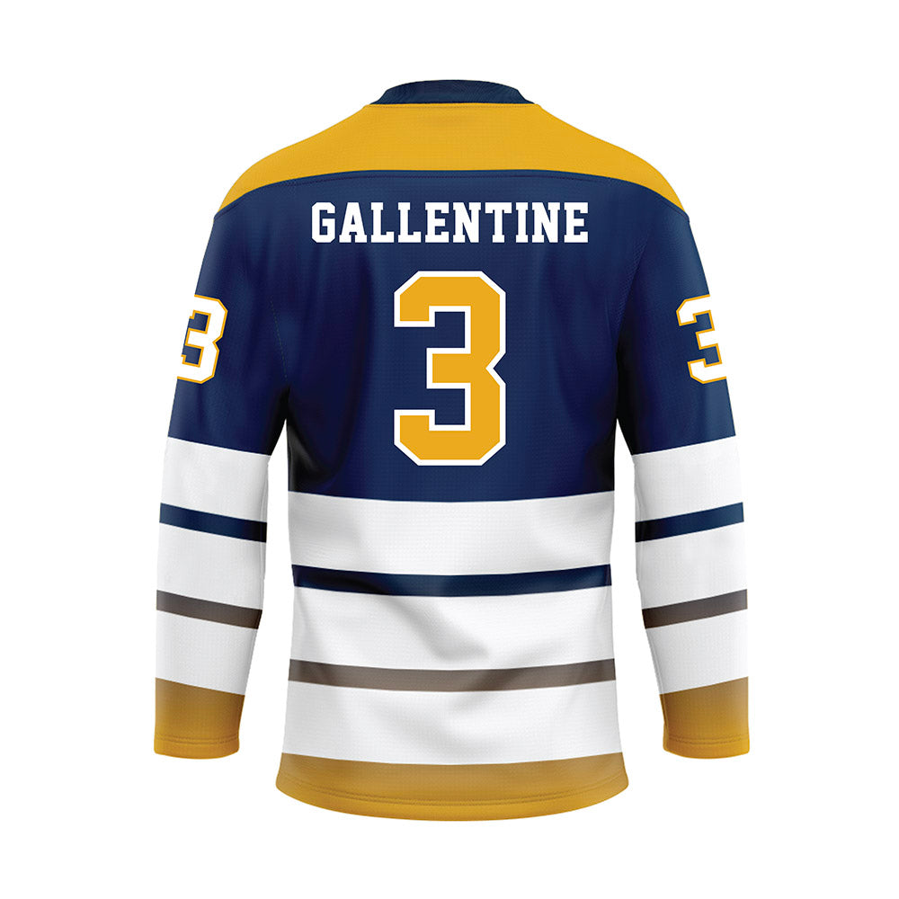 UTC - NCAA Women's Volleyball : Paige Gallentine - Blue Hockey Jersey-1