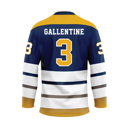 UTC - NCAA Women's Volleyball : Paige Gallentine - Blue Hockey Jersey-1