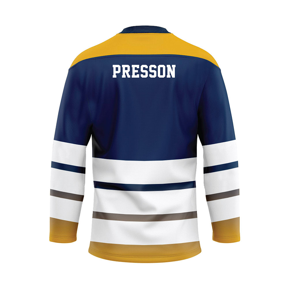 UTC - NCAA Women's Tennis : Savannah Presson - Blue Hockey Jersey-1
