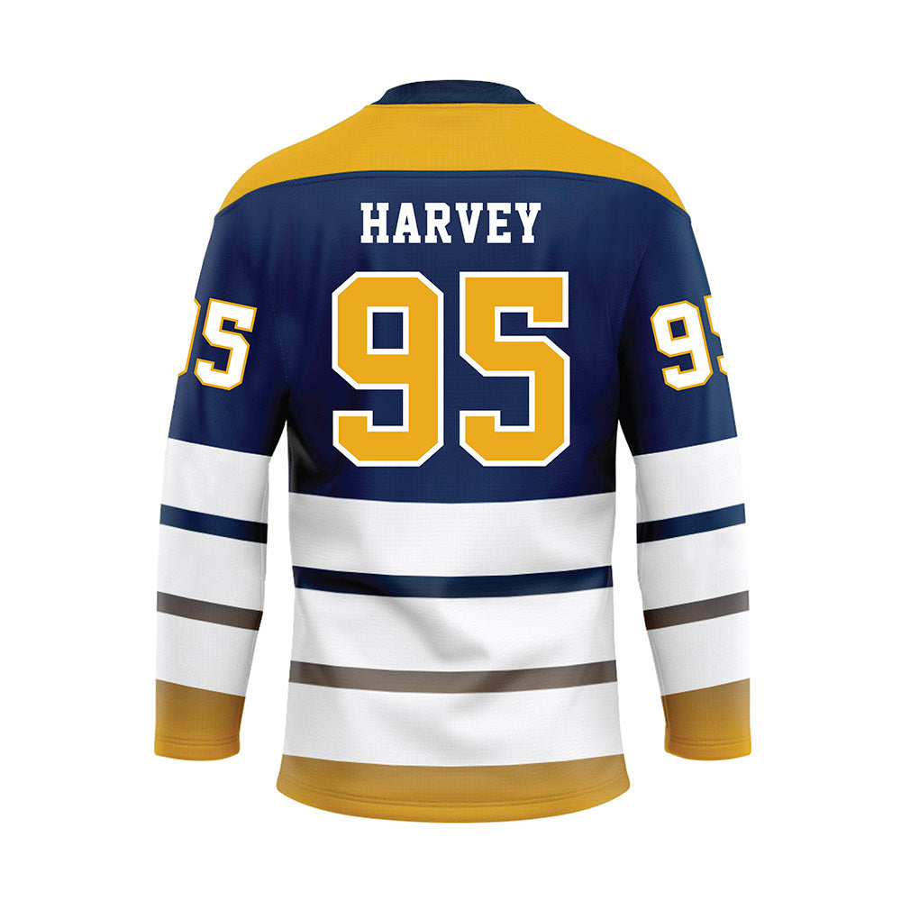 UTC - NCAA Football : Isaiah Harvey - Blue Hockey Jersey-1