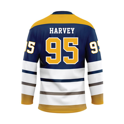 UTC - NCAA Football : Isaiah Harvey - Blue Hockey Jersey-1