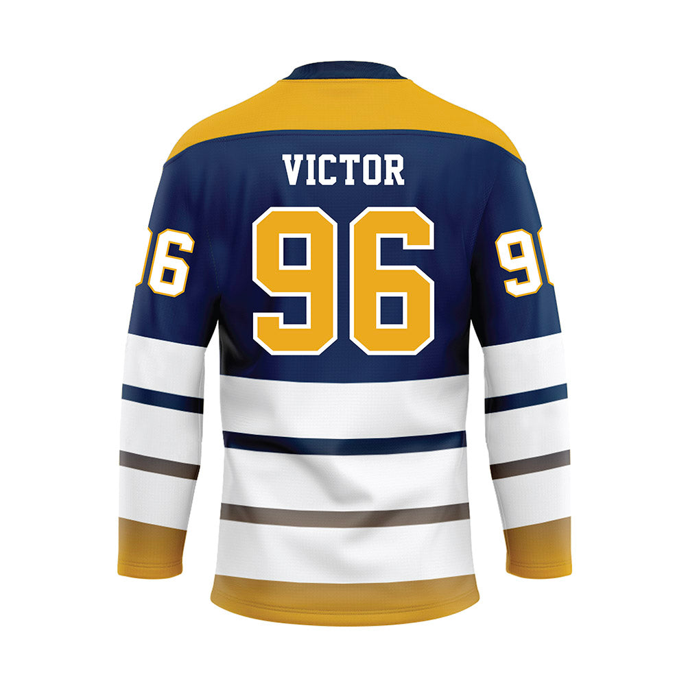 UTC - NCAA Football : Chris Victor - Blue Hockey Jersey-1