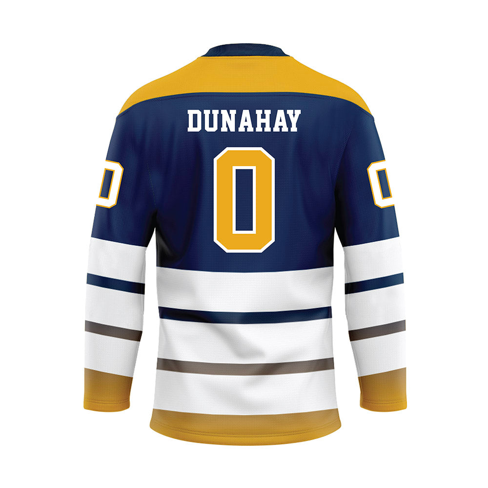 UTC - NCAA Women's Soccer : Savannah Dunahay - Blue Hockey Jersey-1