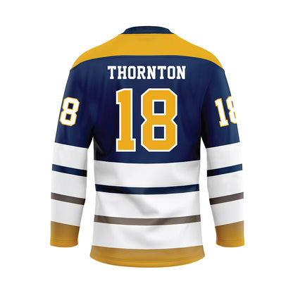 UTC - NCAA Football : Zaire Thornton - Blue Hockey Jersey-1