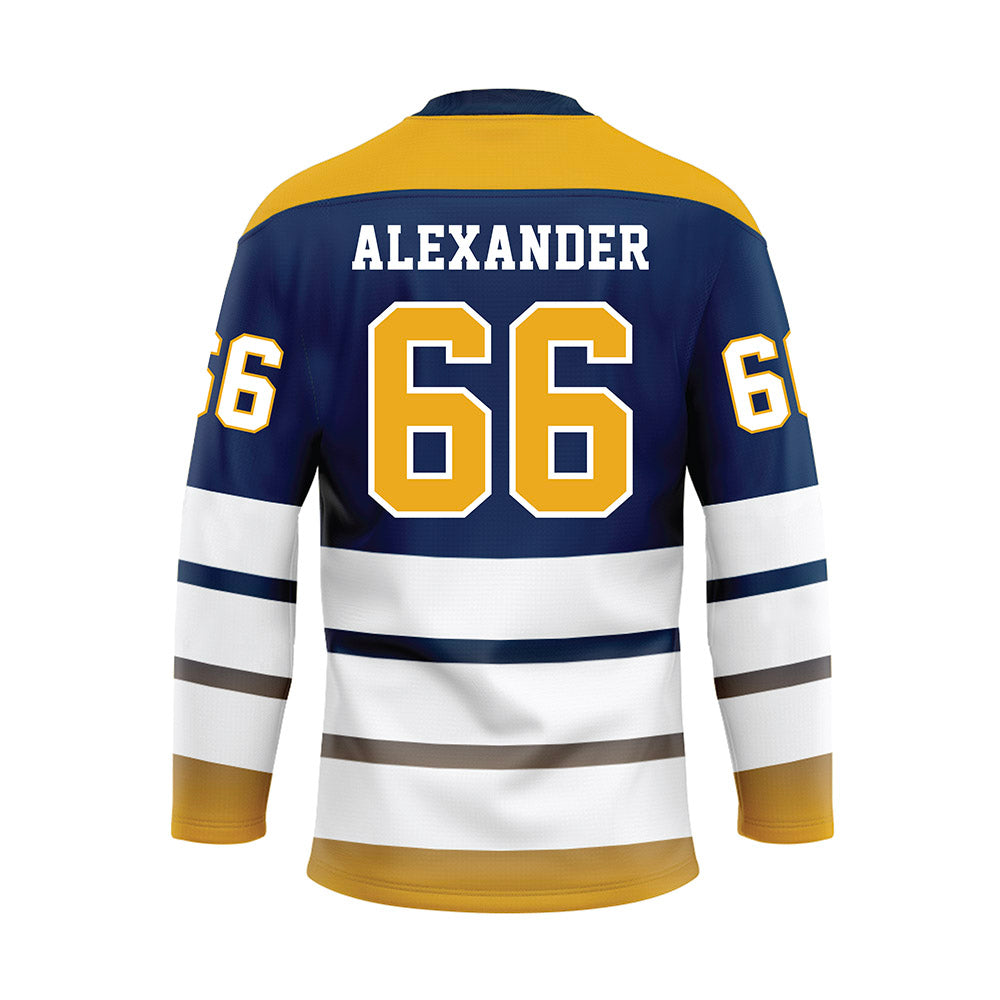 UTC - NCAA Football : Watts Alexander - Blue Hockey Jersey-1