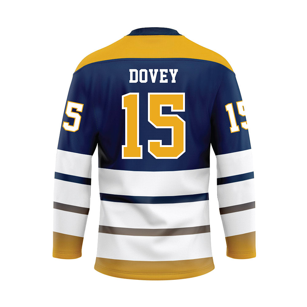 UTC - NCAA Softball : Anna Dovey - Blue Hockey Jersey-1