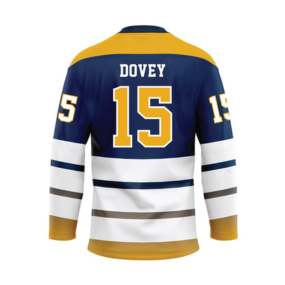 UTC - NCAA Softball : Anna Dovey - Blue Hockey Jersey-1