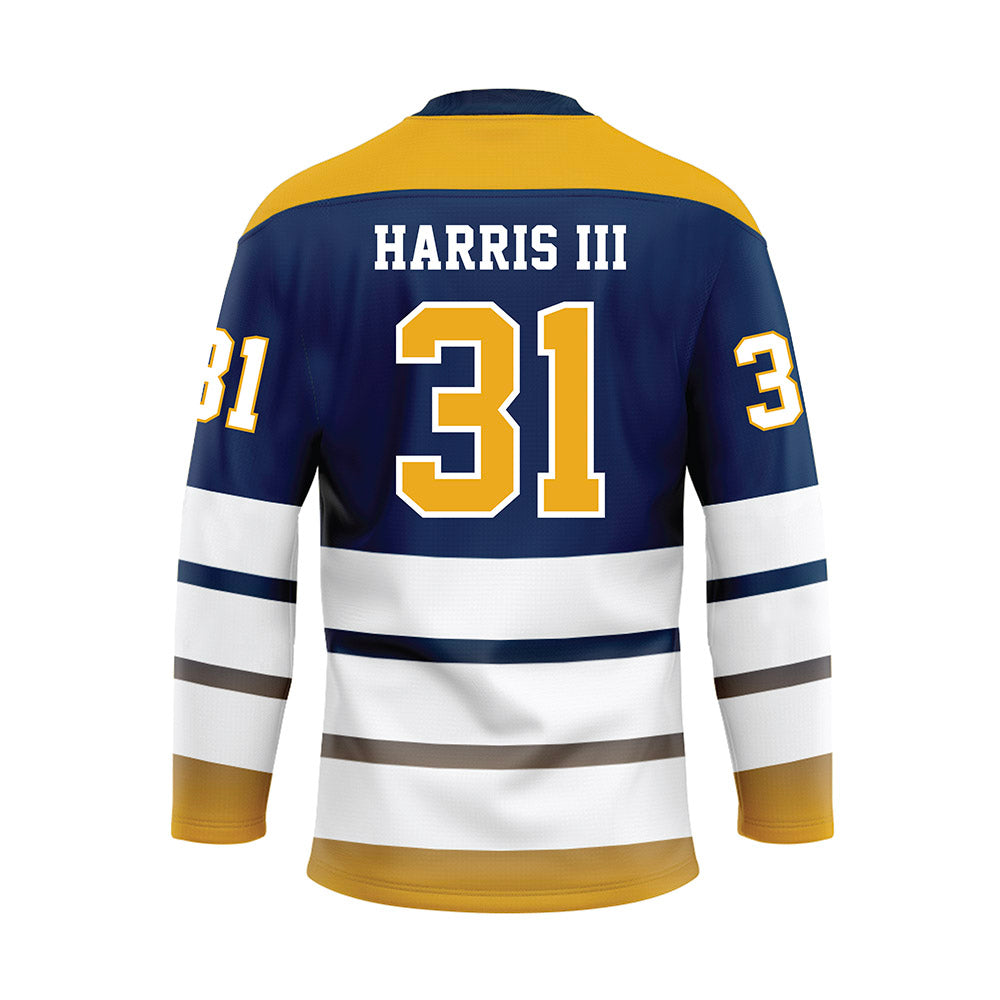 UTC - NCAA Football : Leroy Harris III - Blue Hockey Jersey-1