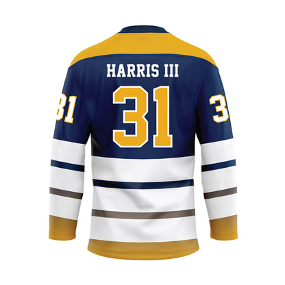 UTC - NCAA Football : Leroy Harris III - Blue Hockey Jersey-1
