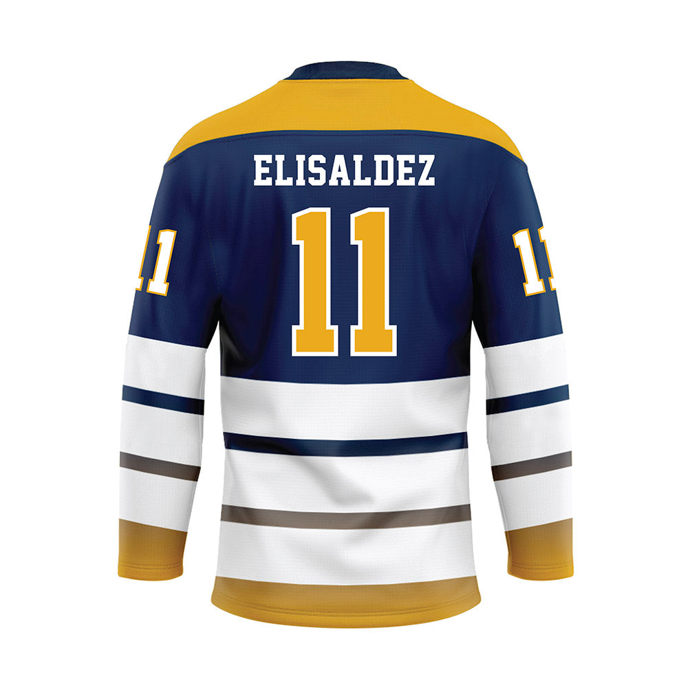 UTC - NCAA Women's Basketball : Caia Elisaldez - Blue Hockey Jersey-1