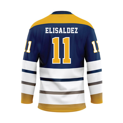UTC - NCAA Women's Basketball : Caia Elisaldez - Blue Hockey Jersey-1