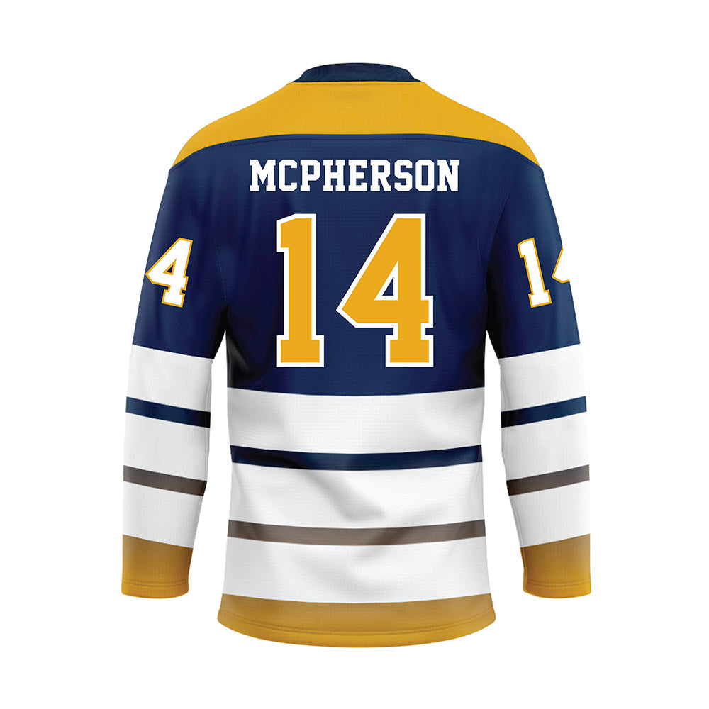 UTC - NCAA Women's Basketball : Izzy McPherson - Blue Hockey Jersey-1