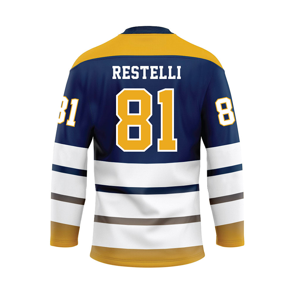 UTC - NCAA Football : Dalton Restelli - Blue Hockey Jersey-1