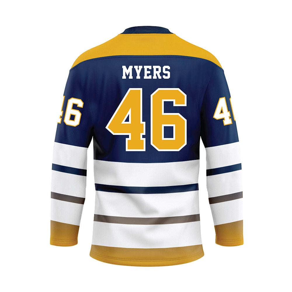 UTC - NCAA Football : Ethan Myers - Blue Hockey Jersey-1