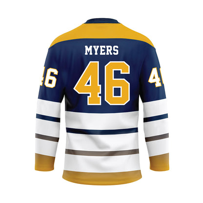 UTC - NCAA Football : Ethan Myers - Blue Hockey Jersey-1