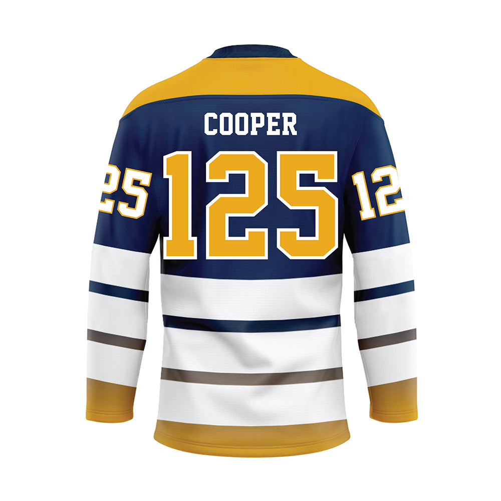UTC - NCAA Wrestling : Easton Cooper - Blue Hockey Jersey-1