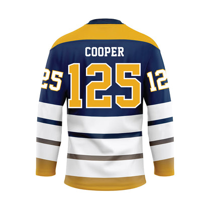 UTC - NCAA Wrestling : Easton Cooper - Blue Hockey Jersey-1