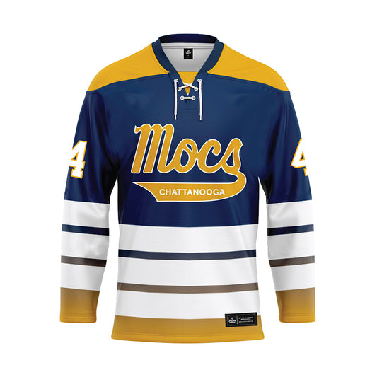 UTC - NCAA Beach Volleyball : Taylor Clark - Blue Hockey Jersey-0