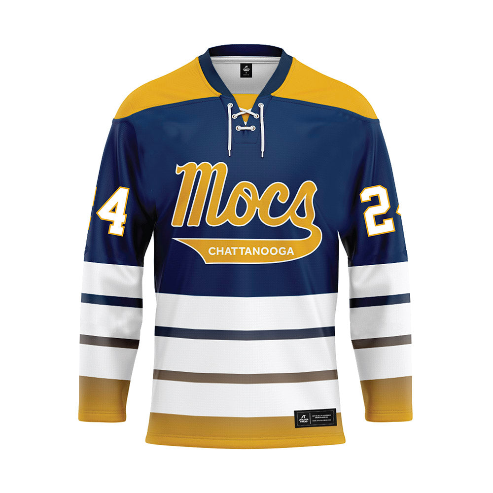 UTC - NCAA Softball : Shayna Glass - Blue Hockey Jersey-0