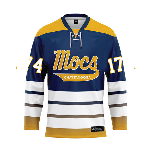 UTC - NCAA Wrestling : Landon Jones - Blue Hockey Jersey-0