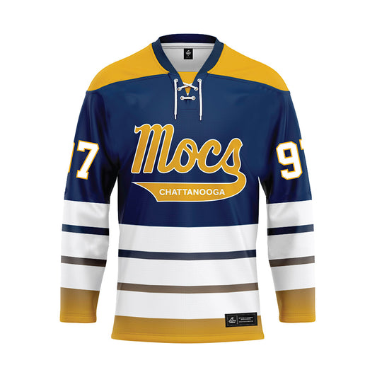 UTC - NCAA Football : Xavier Parker - Blue Hockey Jersey-0