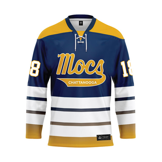 UTC - NCAA Softball : Emma Sam Reed - Blue Hockey Jersey-0