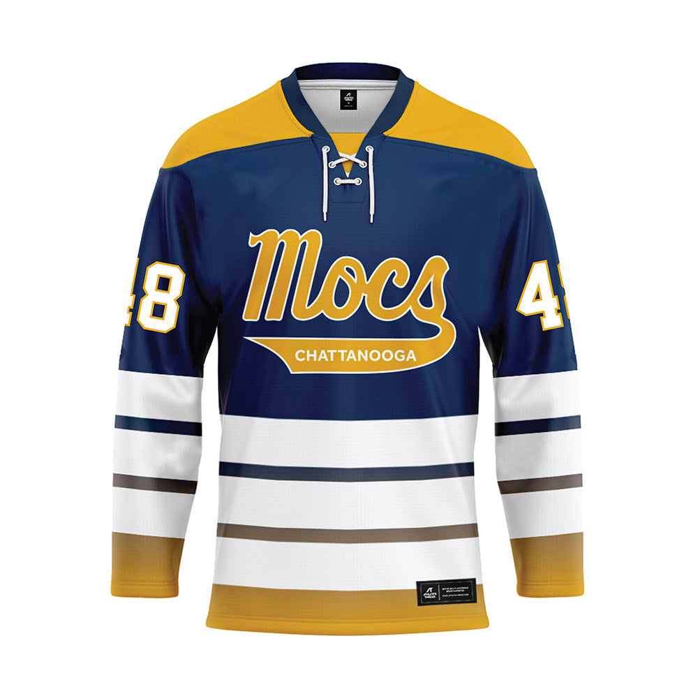 UTC - NCAA Football : Brody Gann - Blue Hockey Jersey-0