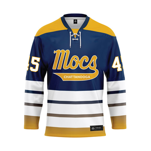 UTC - NCAA Football : Drake Luckie - Blue Hockey Jersey-0