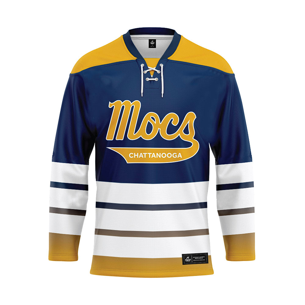 UTC - NCAA Men's Tennis : Tristan Ryerson - Blue Hockey Jersey-0