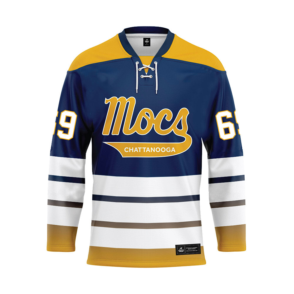UTC - NCAA Football : Aidan Donald - Blue Hockey Jersey-0