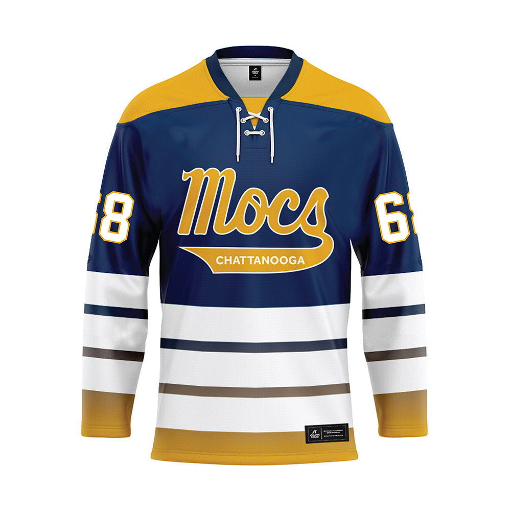UTC - NCAA Football : KErius Cockrum - Blue Hockey Jersey-0