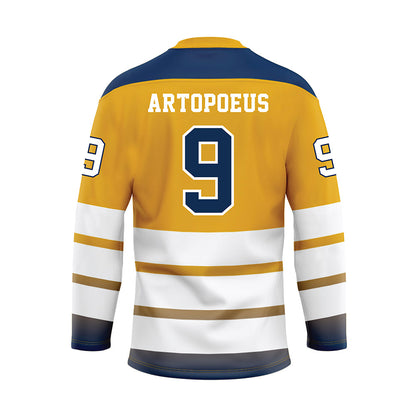 UTC - NCAA Football : Chase Artopoeus - Gold Hockey Jersey-1