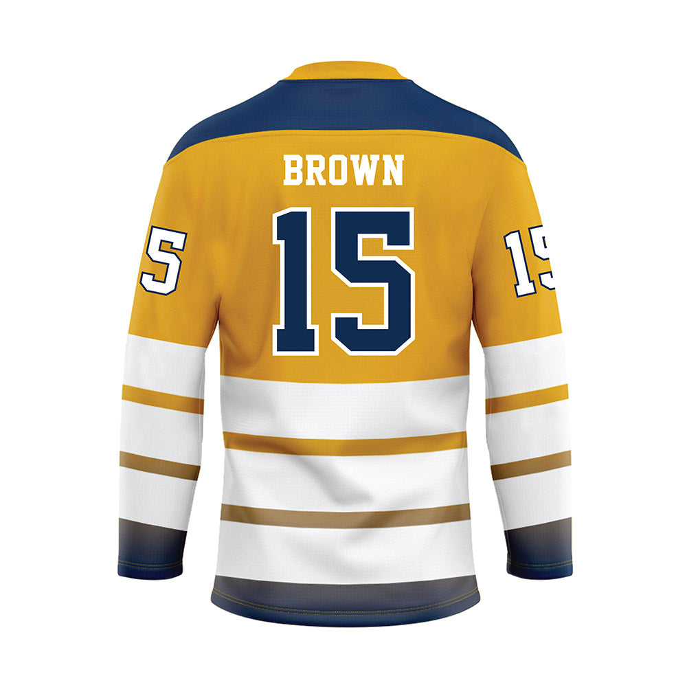 UTC - NCAA Football : Kam Brown - Gold Hockey Jersey-1